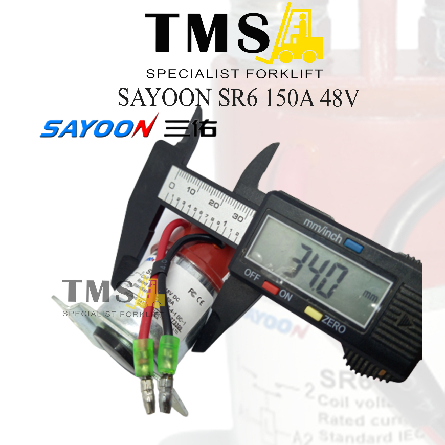 Contactor Relay Sayoon SR6 150A 48V NO Palet Mover Eletric Kontaktor - Gambar 3