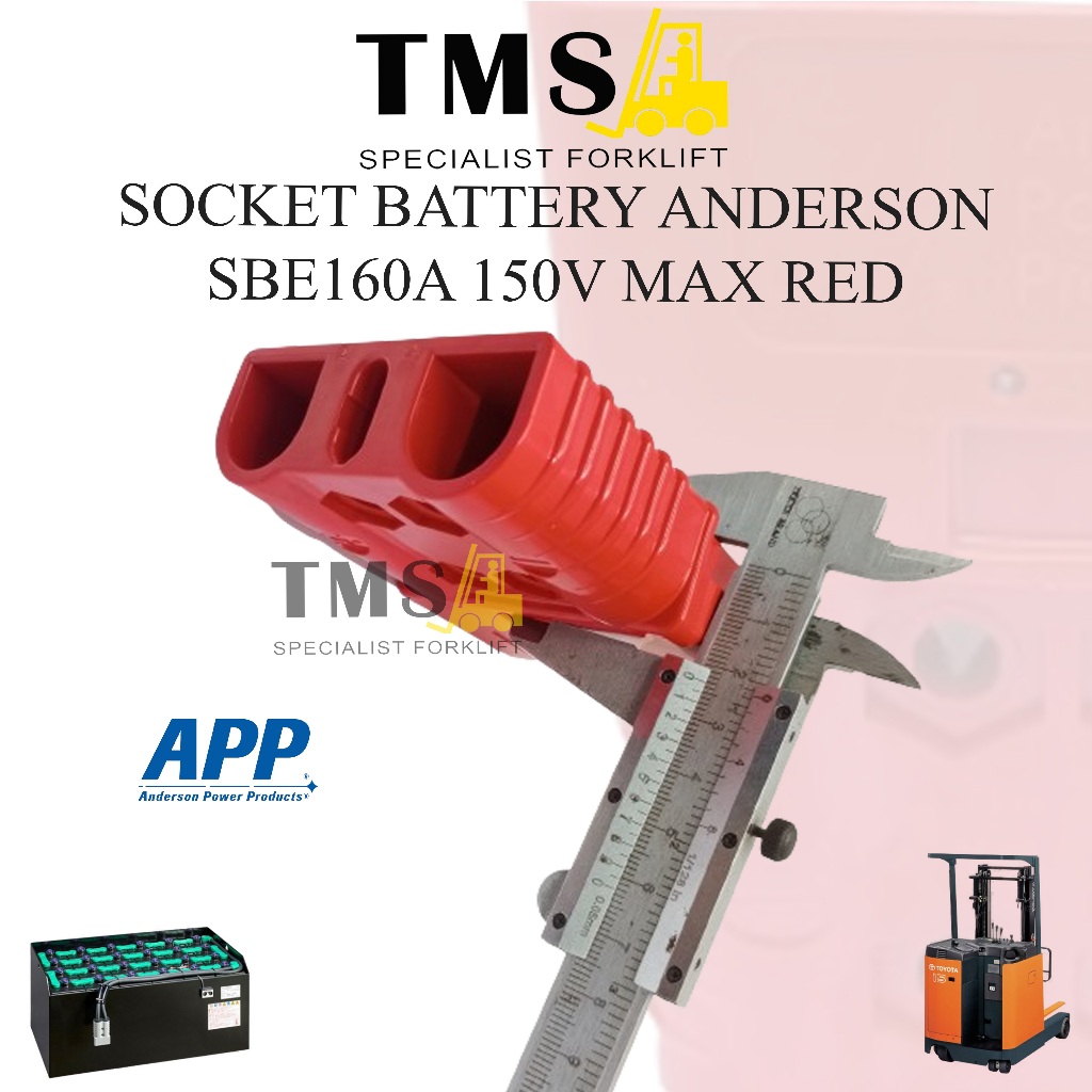 Socket Battery Anderson SBE 160A 150V Max For Forklift Red - Gambar 5