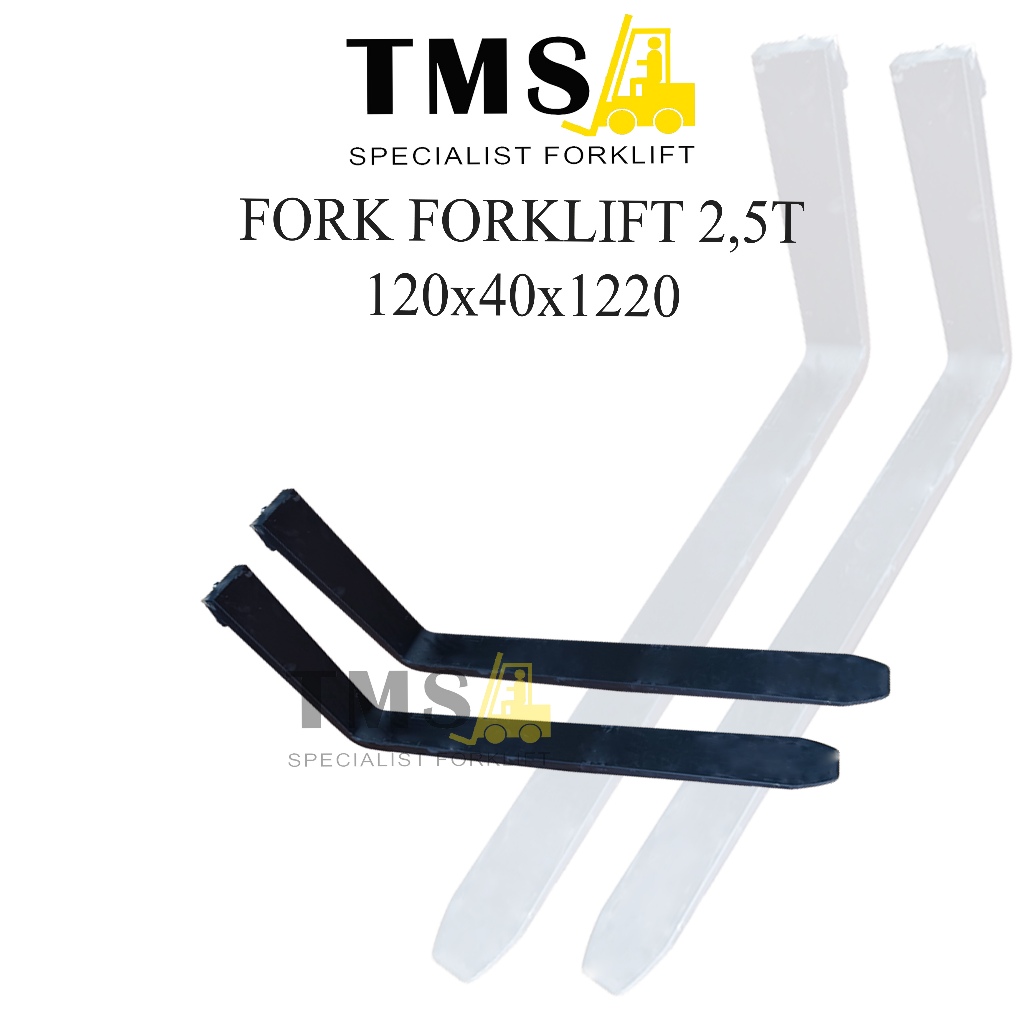 Forklift Garpu Fork Kapasitas 2,5 Ton 120x40x1220 Forklift Sparepart Forklift 1,2 Meter - Gambar 2