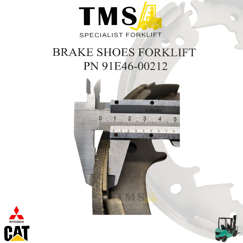 91E46-00212 Kampas Rem Mitsubishi Forklift Brake Shoe RH Brake Diesel Forklift CounterBalance - Gambar 3