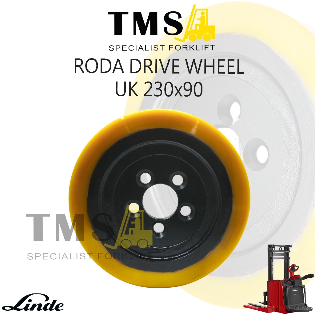 Roda Ukuran 230x90 Linde L14 Drive Wheel Roda Forklift Electric Pallet Stacker Forklift - Gambar 2