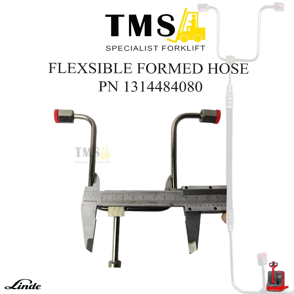 Flexible Formed Hose 1314484080 Selang Hydraulic LINDE Forklift T20 - Gambar 2
