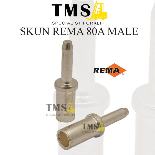 PIN Socket Rema 80A Male Rema IP23 DIN 80 Amp Battery Forklift