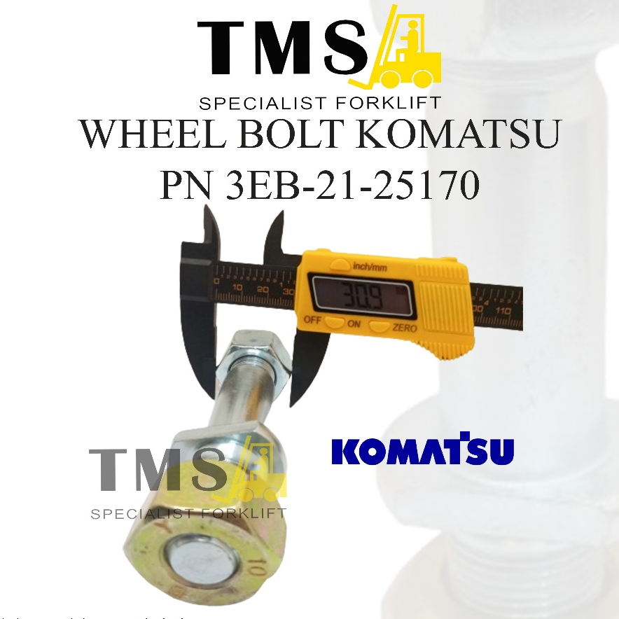 Baut Roda Depan Forklift Komatsu 3EB-21-25170 FD20-30 Wheel Bolt - Gambar 4
