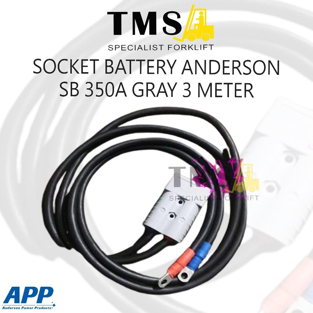 Socket Battery Anderson SB 350A Gray for Forklift + Kabel 3 meter