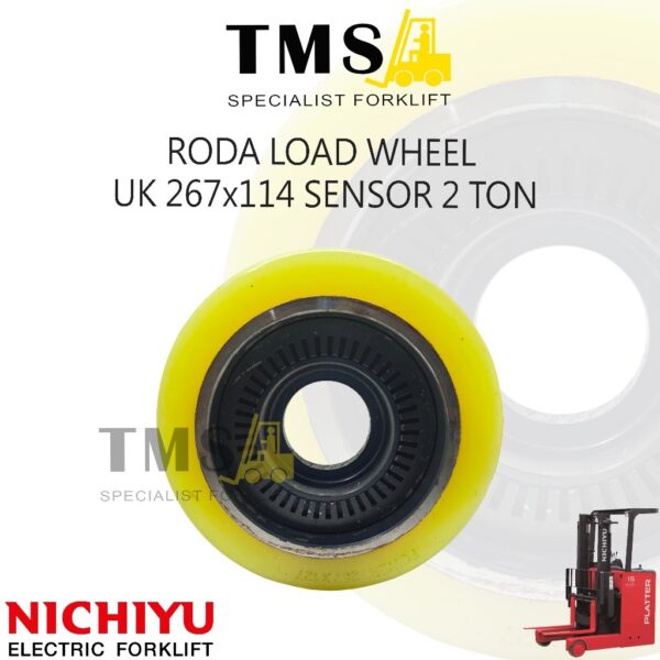 Roda Ukuran 267x114 Load Wheel Sensor Nichiyu Forklift Electric 2 Ton Reachtuck FBR Nichiyu