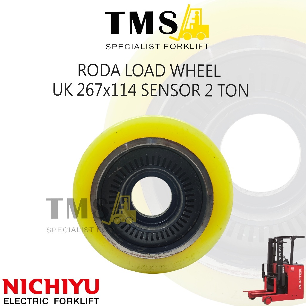 Roda Ukuran 267x114 Load Wheel Sensor Nichiyu Forklift Electric 2 Ton Reachtuck FBR Nichiyu