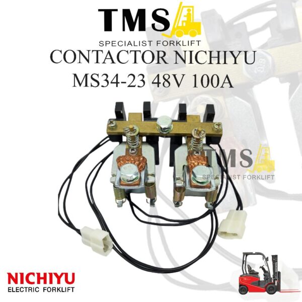 Contactor MS34-23 48V 100A Nichiyu Kontaktor Selenoid Forklift Eletric