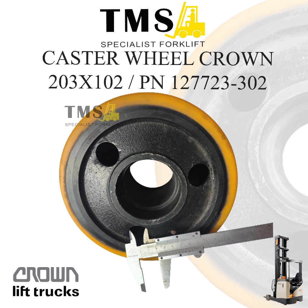 Roda Caster Crown Reachtruck Forklift 203x102 127723-302 127723 Caster Wheel Crown RR5700 RD - Gambar 5