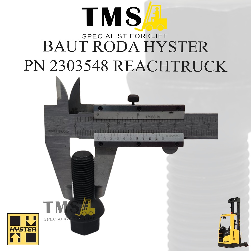 Baut Roda 2303548 WHEEL BOLT Hyster Forklift Parts Stud Forklift M14 - Gambar 3