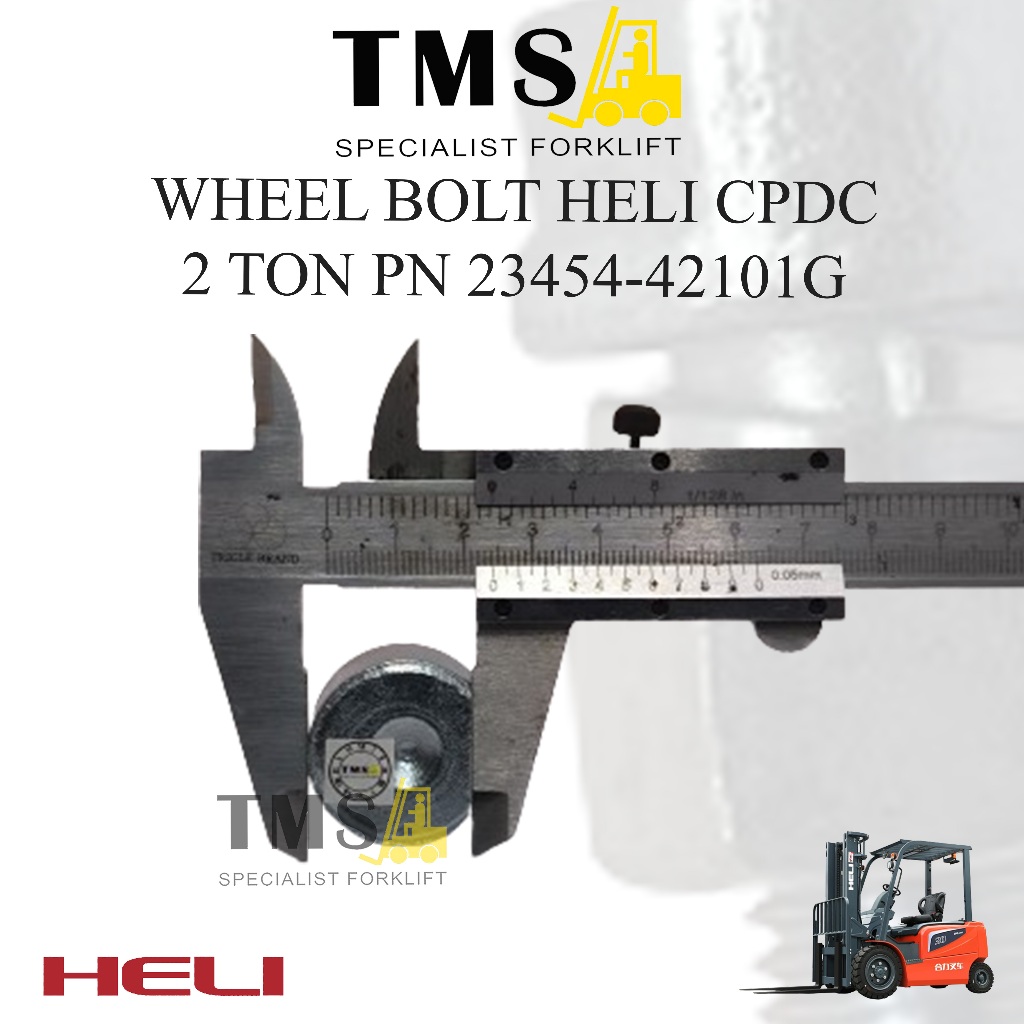 Wheel Bolt Forklift HELI CPCD 2 Ton 23454-42101G Baut & Mur - Gambar 5