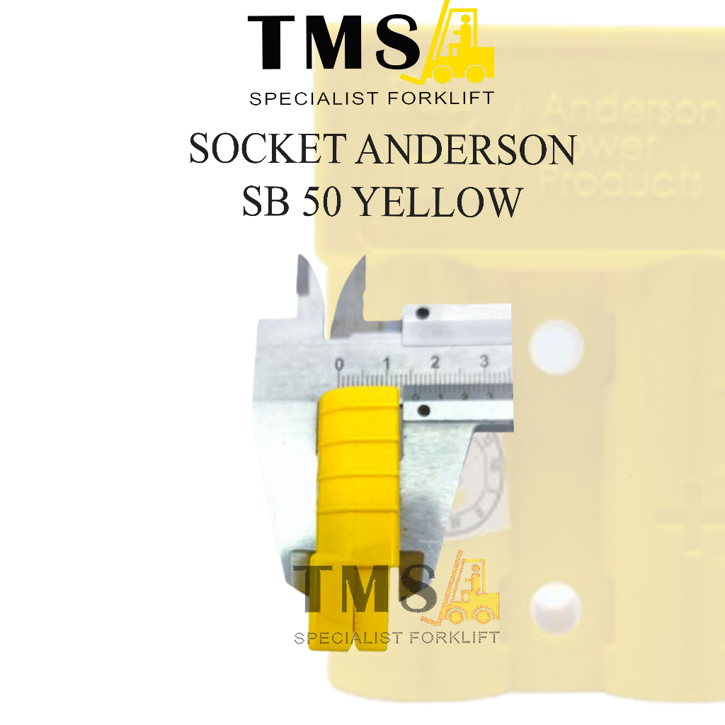 Socket Anderson SB 50 Yellow Plug Socket Forklift Electric Stacker Pallet Mover Forklift SB50A - Gambar 5