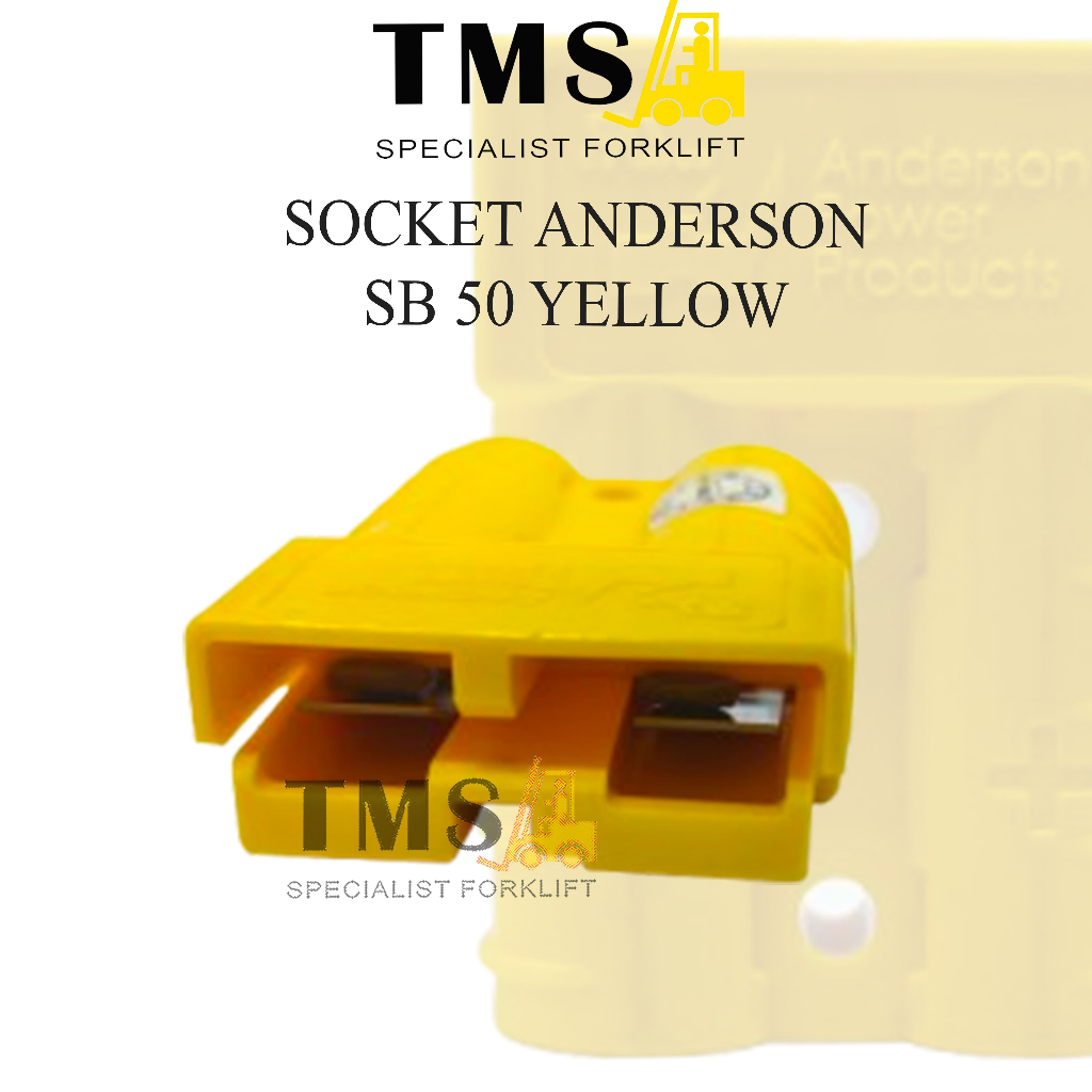 Socket Anderson SB 50 Yellow Plug Socket Forklift Electric Stacker Pallet Mover Forklift SB50A - Gambar 3