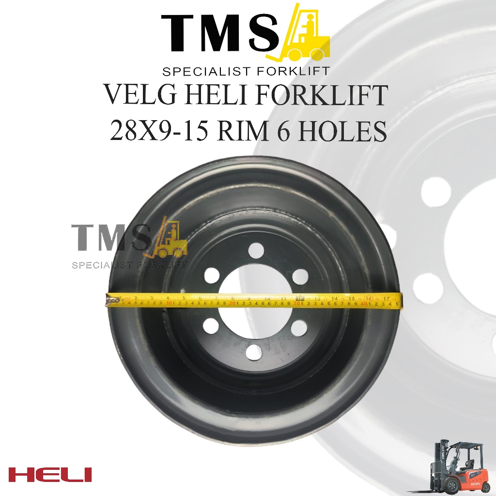 Steel RIM HELI Forklift Steel RIM HELI TCM 3T -3,5T 28x9-15 6 Lobang (6 Hole) Press on RIM - Gambar 3