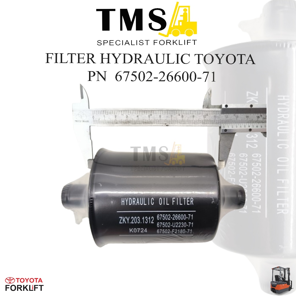 Filter Hydraulic 67502-26600-71 Toyota Forklift Filter Return TOYOTA 2Z 8FD30 - Gambar 2