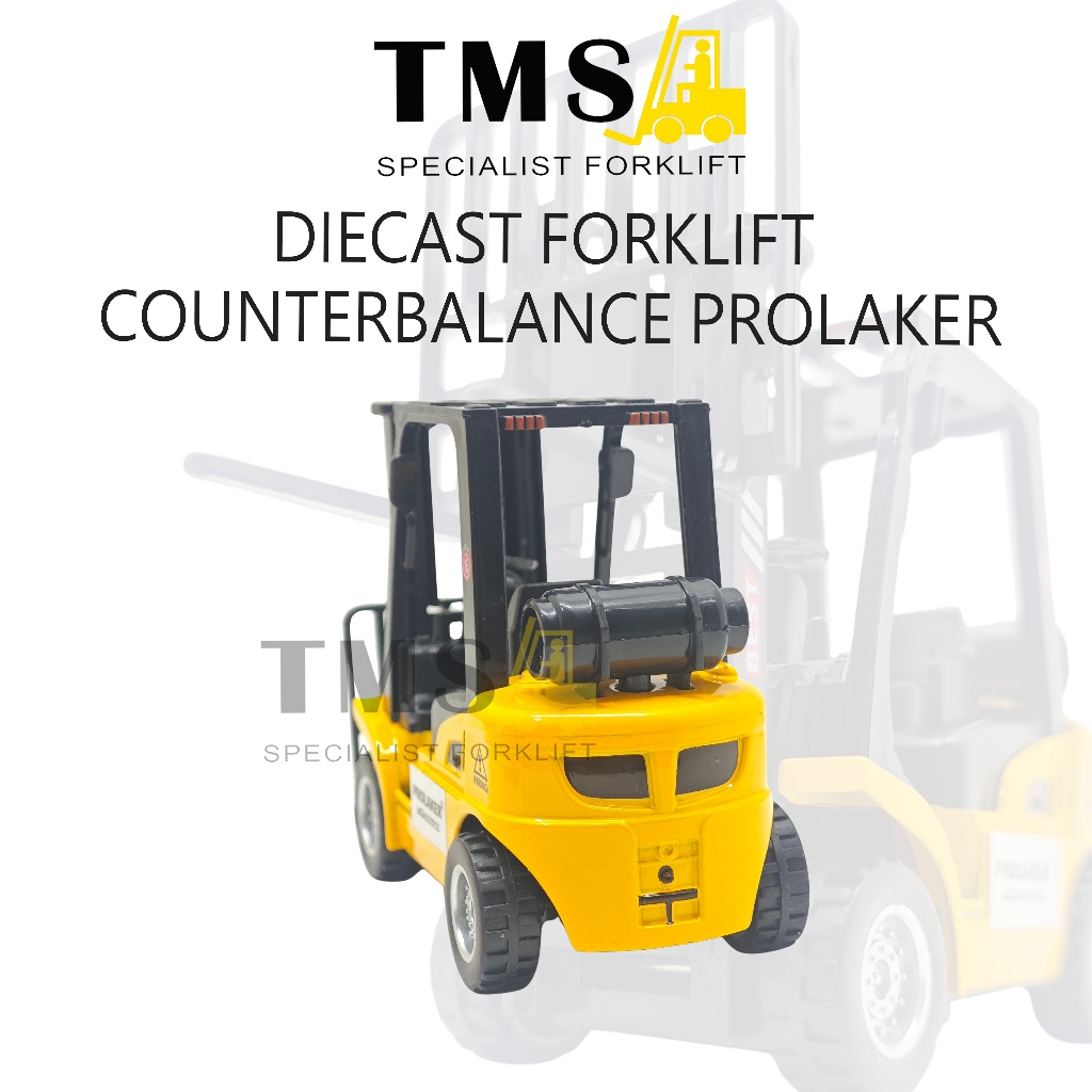 Diecast mainan Counterbalance Prolaker Miniatur Forklift Diecast Model Display Koleksi - Gambar 2