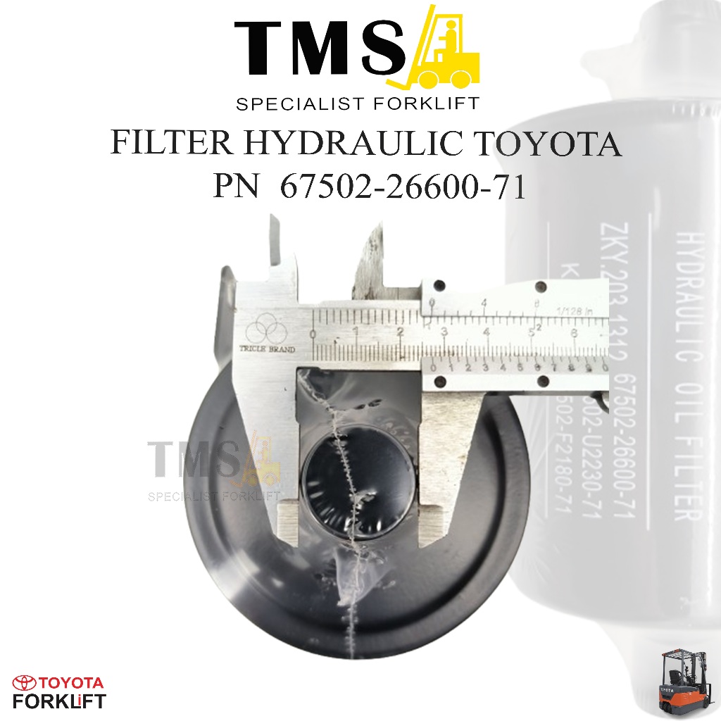 Filter Hydraulic 67502-26600-71 Toyota Forklift Filter Return TOYOTA 2Z 8FD30 - Gambar 3
