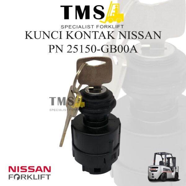 Nissan Forklift FD10-30 1F2 Key Switch 25150-GB00A Ignition Switch Start On Off Lock Kunci Kontak Forklift
