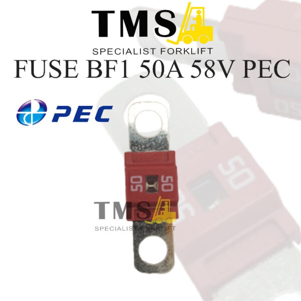 FUSE 50A - RED SMALL BF1 FOR FORKLIFT 58V MERK PEC