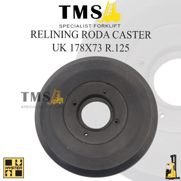 Service Relining Roda Caster Wheel 178x73 Reachtruck Hyster R.125 Supporting Wheel