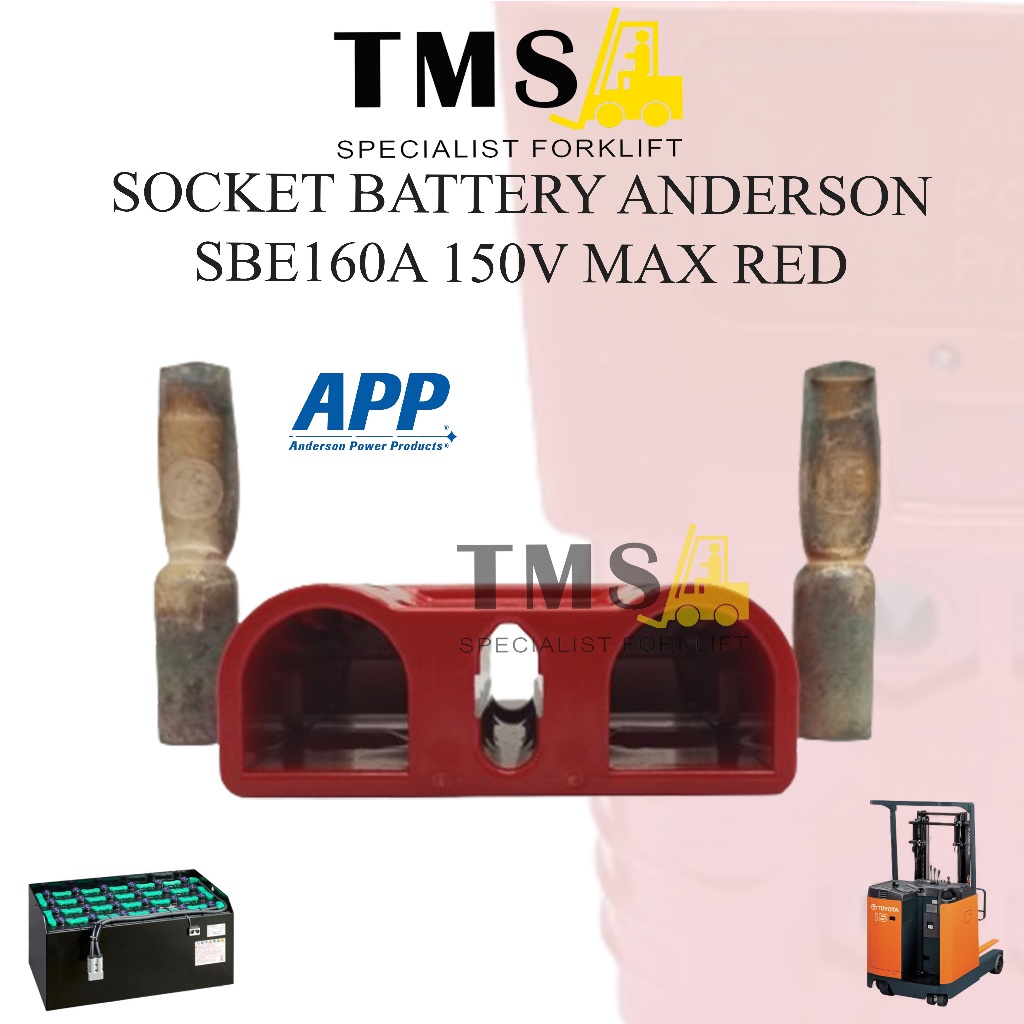 Socket Battery Anderson SBE 160A 150V Max For Forklift Red - Gambar 7