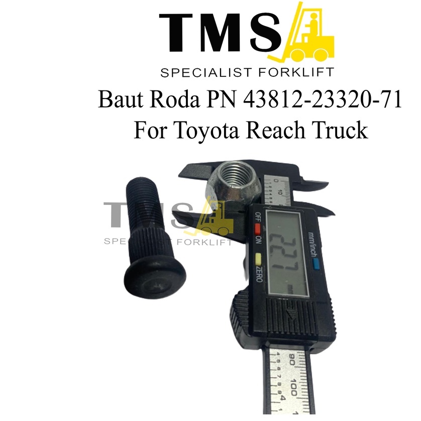 Toyota Wheel Bolt PN 43812-23320-71 Baut Roda Toyota Reach Truck - Gambar 2