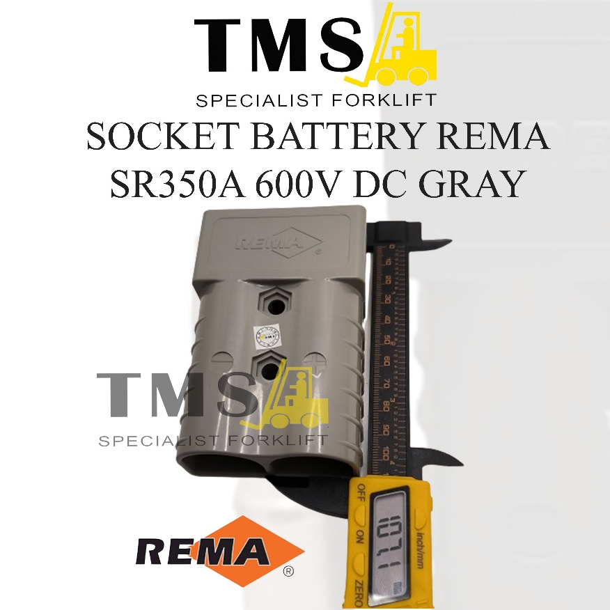 Plug Battery Forklift SR 350 Amp Gray Original Socket Rema - Gambar 3