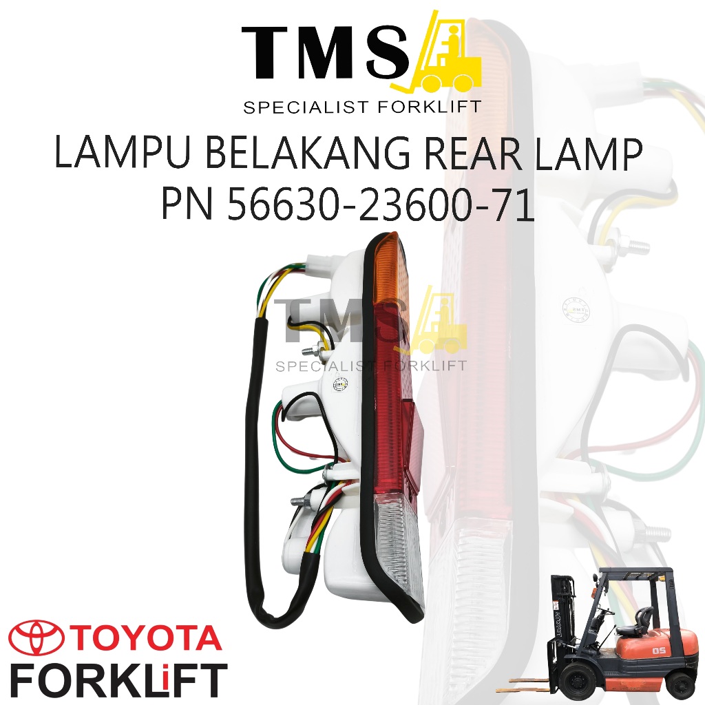 Rear Lamp Lampu Belakang 12 Volt Forklift Toyota Part Number 56630-23600-71 - Gambar 4