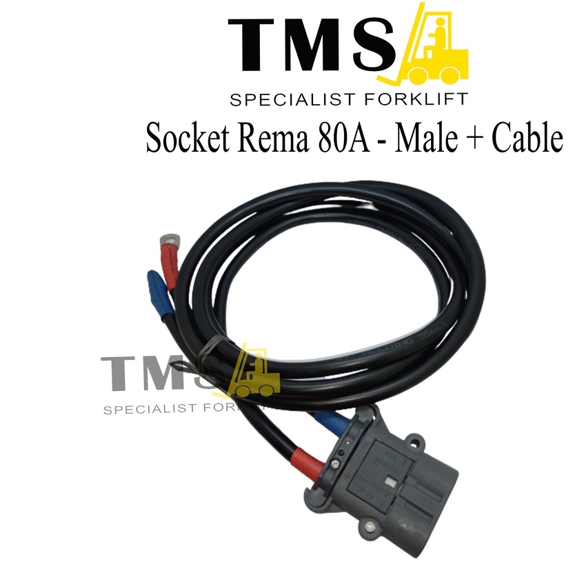 Socket Battery REMA 80A Male + Cable / Socket REMA 80A dan KABEL 35mm - Gambar 2