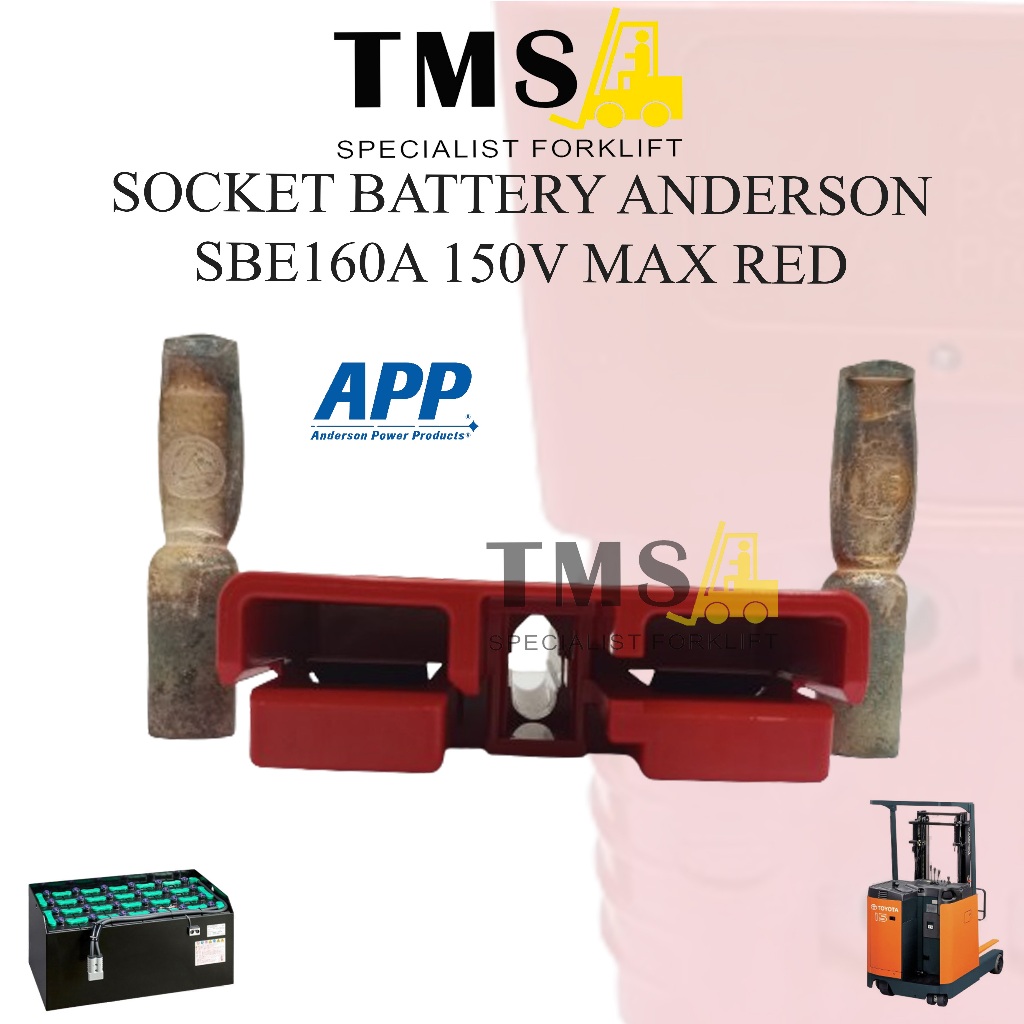 Socket Battery Anderson SBE 160A 150V Max For Forklift Red - Gambar 6