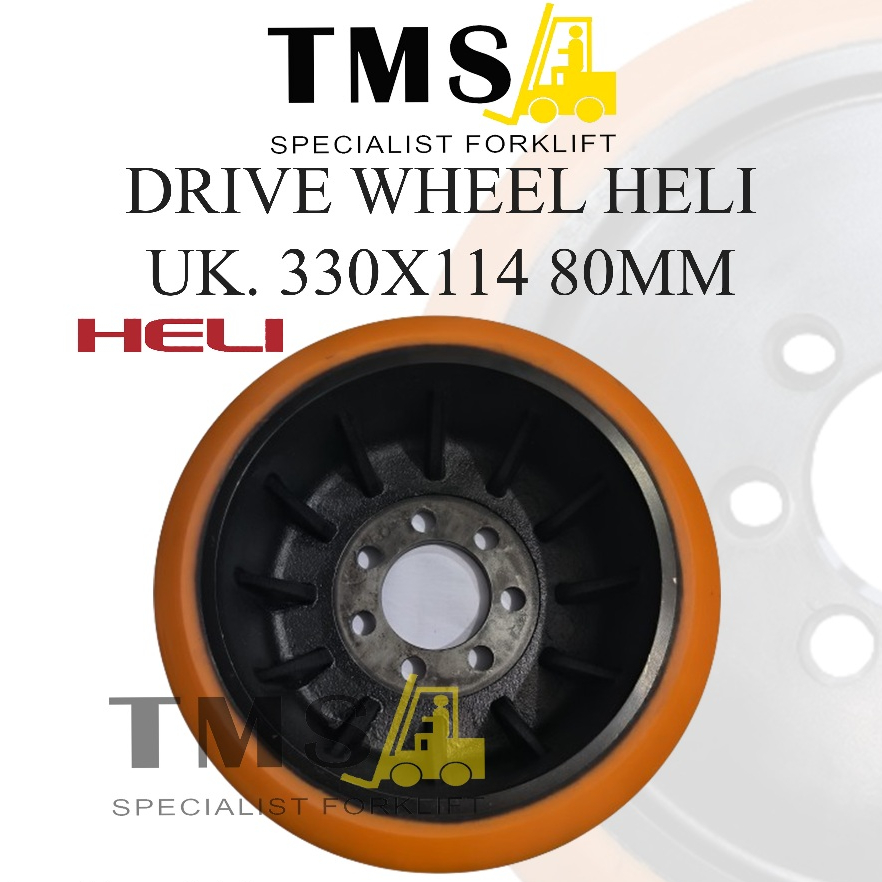 Roda Drive Wheel HELI CQD15 Reachtruck Forklift 330x114 -80mm - Gambar 3