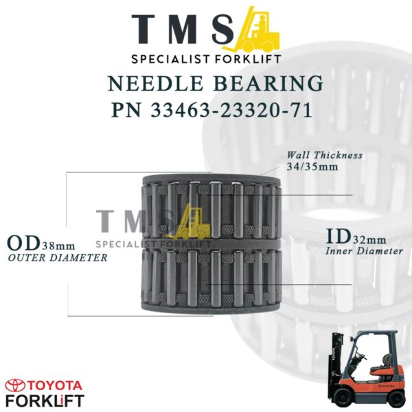 Needle Bearing Toyota Part Number 33463-23320-71 Forklift 7FD 7FG 8FD 8FG