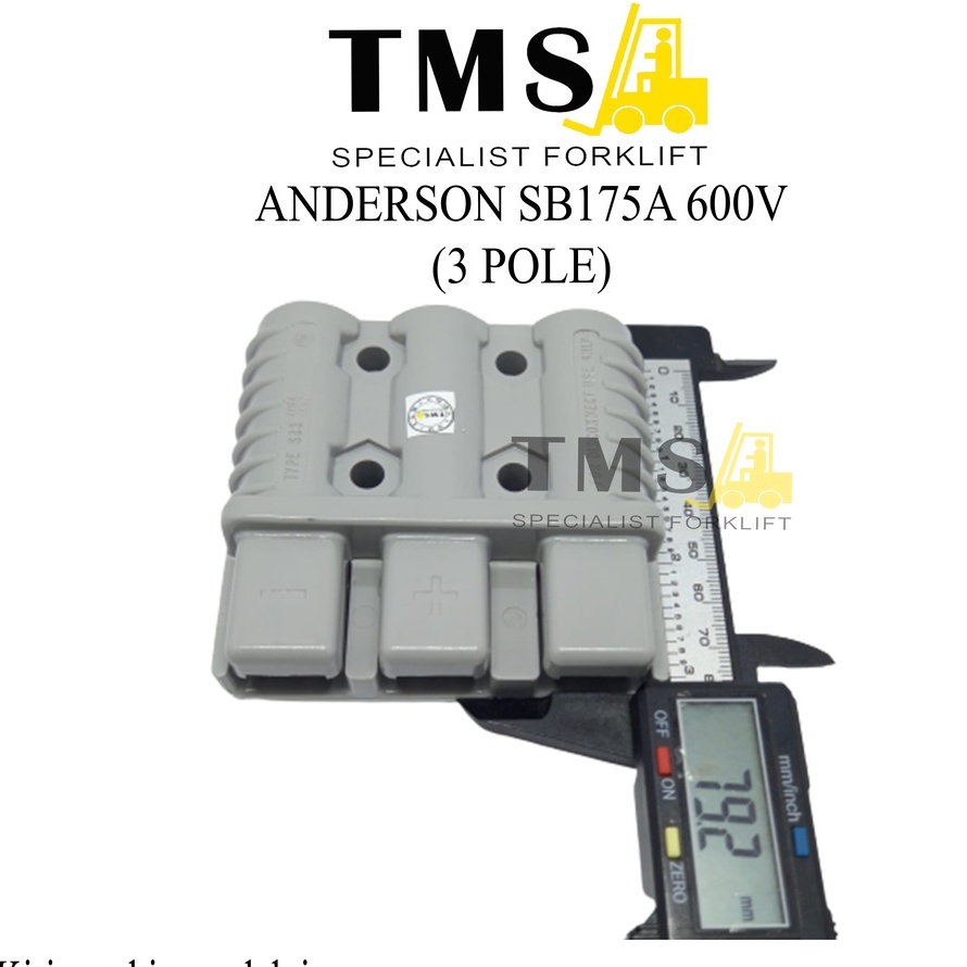 Socket Anderson SB175A GRAY 3 POLE / SB 175A GRAY 3 POLE - Gambar 3