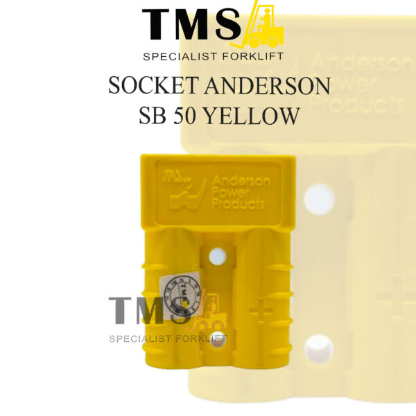 Socket Anderson SB 50 Yellow Plug Socket Forklift Electric Stacker Pallet Mover Forklift SB50A