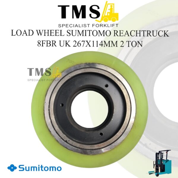 Roda Depan Load Wheel Forklift Sumitomo Reachtruck 2 Ton 267x114 Polyurethane Wheel