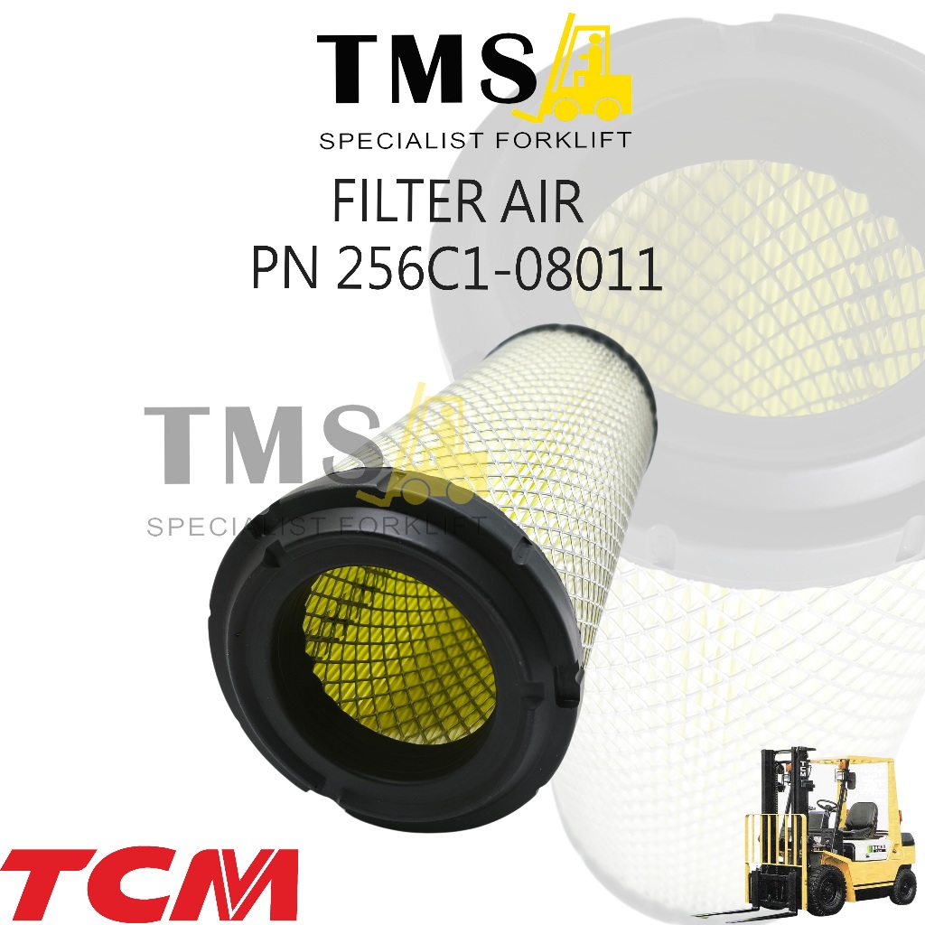 Filter Air Forklift TCM Part Number 256C1-08011 Air Cleaner FD10 FD15 FD20 FD25 FD30 - Gambar 3