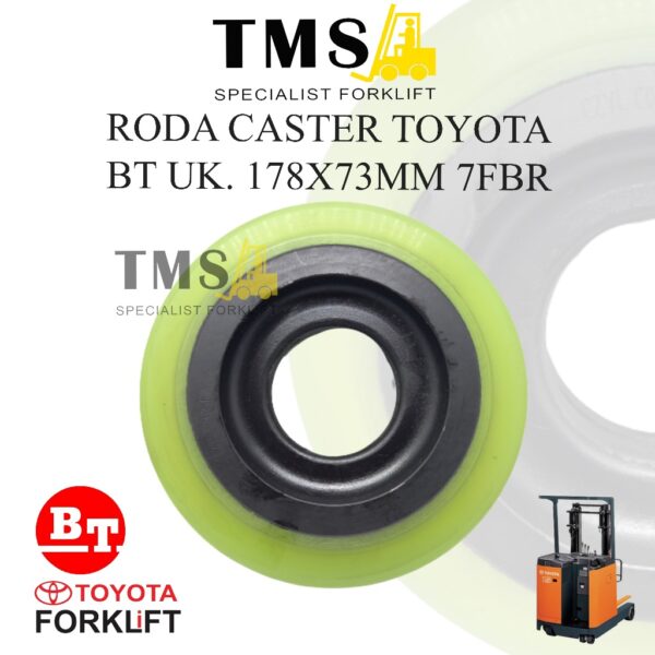 Roda Caster 178x73 Wheel BT Toyota 7FBR Pallet Mover Electric Stacker
