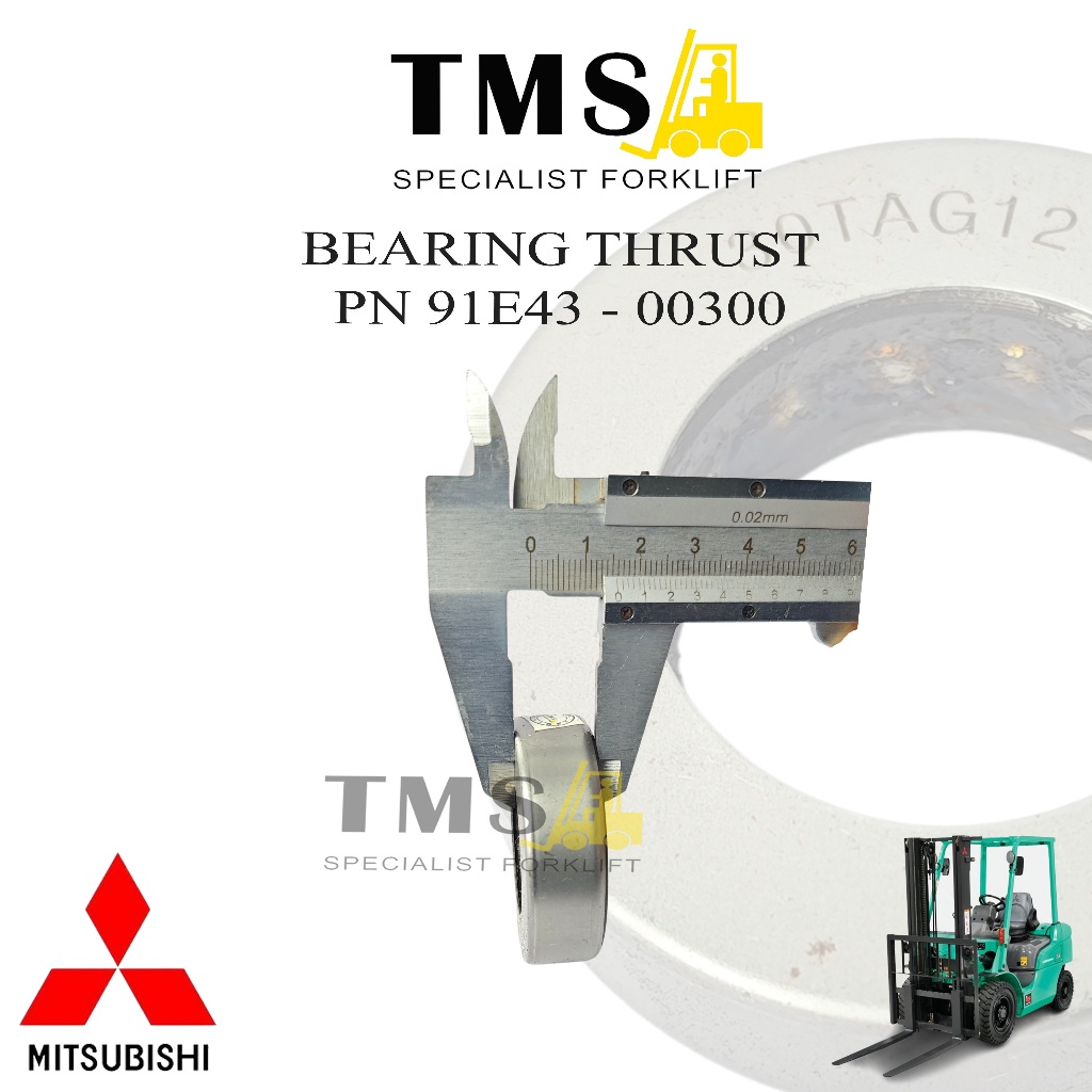 Bearing Thrust 91E43-00300 Mitsubishi Forklift FD20 FD30 Kapasitas 2 Ton 3 Ton 91E4300300 - Gambar 4
