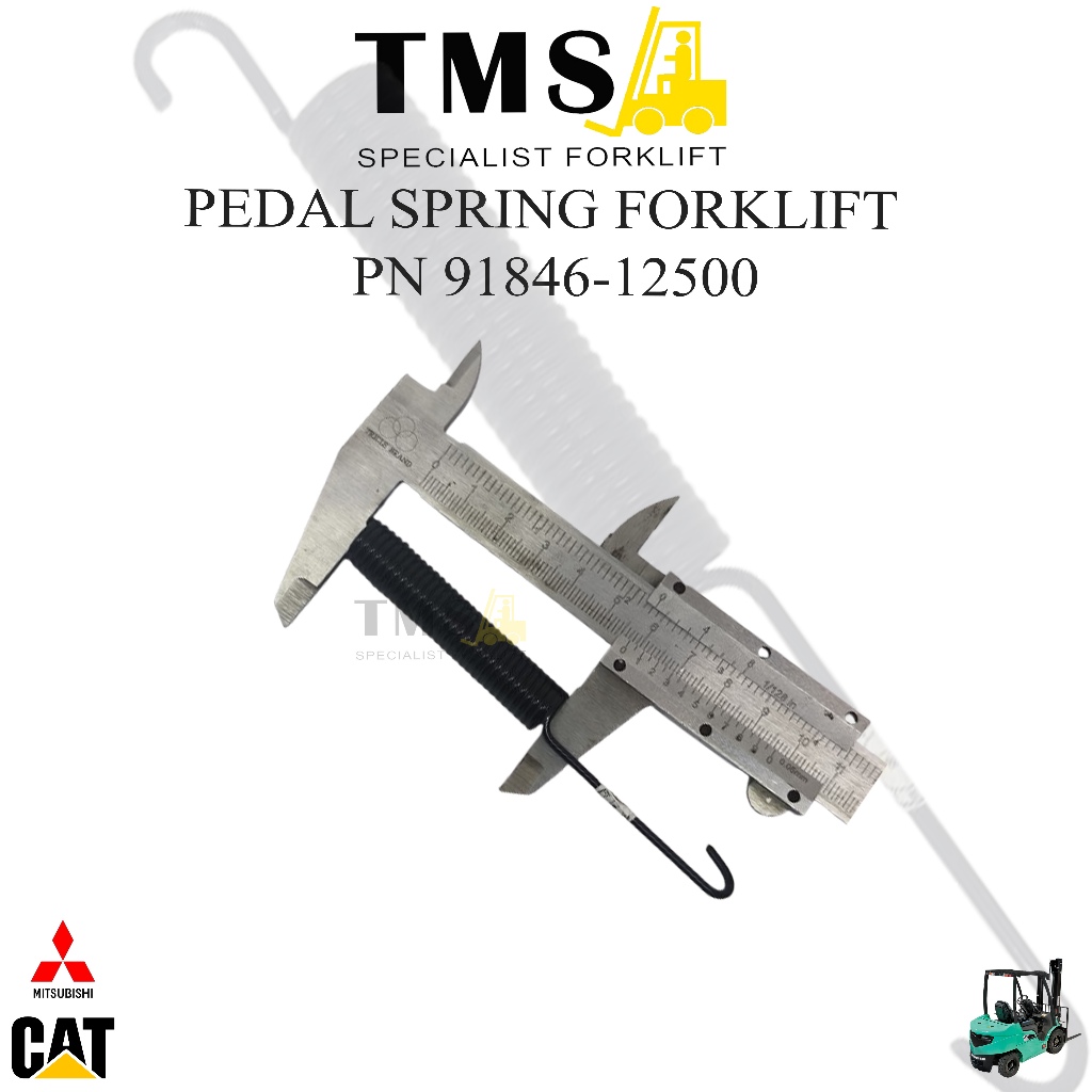 Spring Mitsubishi 91846-12500 Pedal Spring Forklift CAT FD20 - Gambar 3