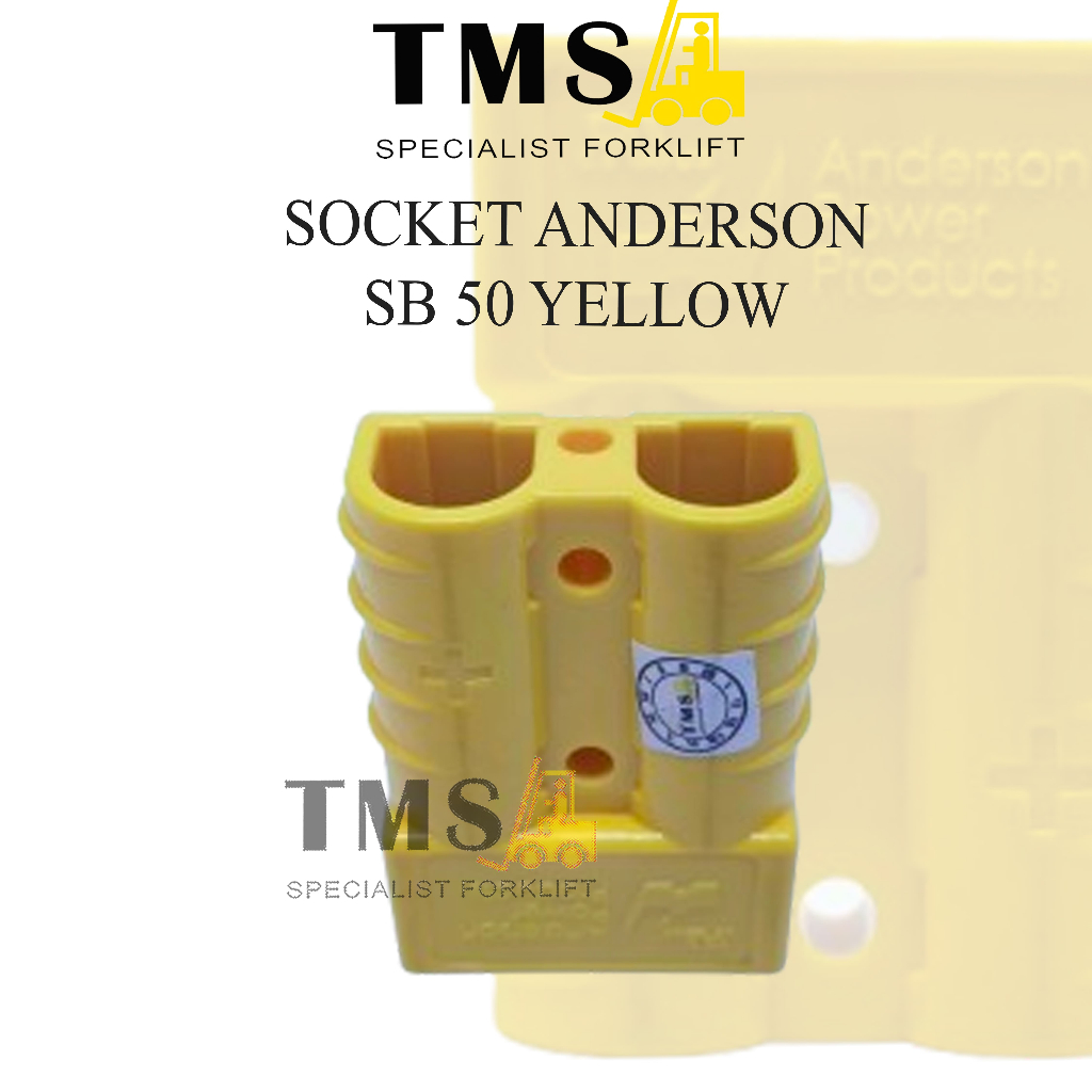 Socket Anderson SB 50 Yellow Plug Socket Forklift Electric Stacker Pallet Mover Forklift SB50A - Gambar 2