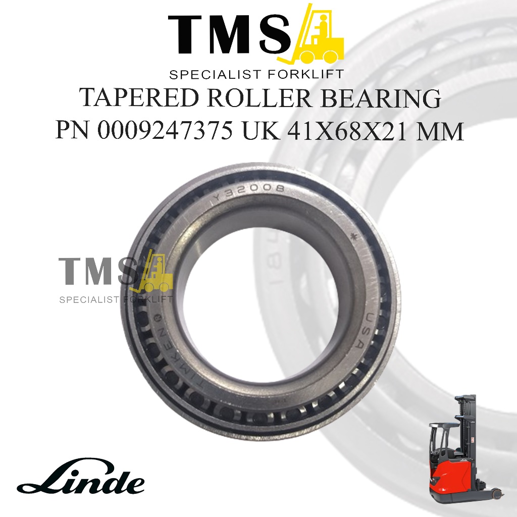 Tapered Roller Bearing 0009247375 41x68x21 Linde Forklift R14 R16 Load Wheel - Gambar 3