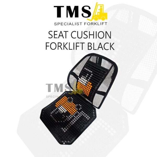 Seat Cushion Forklift Black Universal Alas Duduk & Sandaran Kursi Manik Kayu Ergonomis