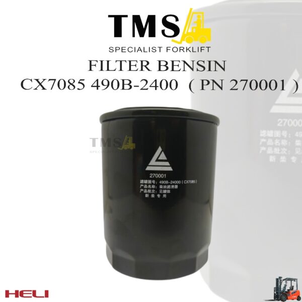 Filter bensin forklift HELI CX7085 490B-2400  270001 Fuel Filter Counter Balance 4 Hole