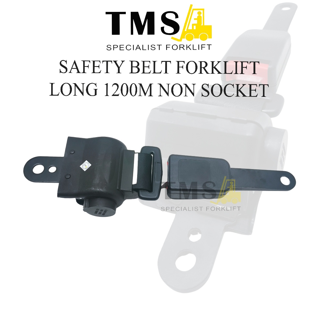 Safety Belt Forklift Long 1200mm Seat Belt Reachtruck Non Socket - Gambar 2