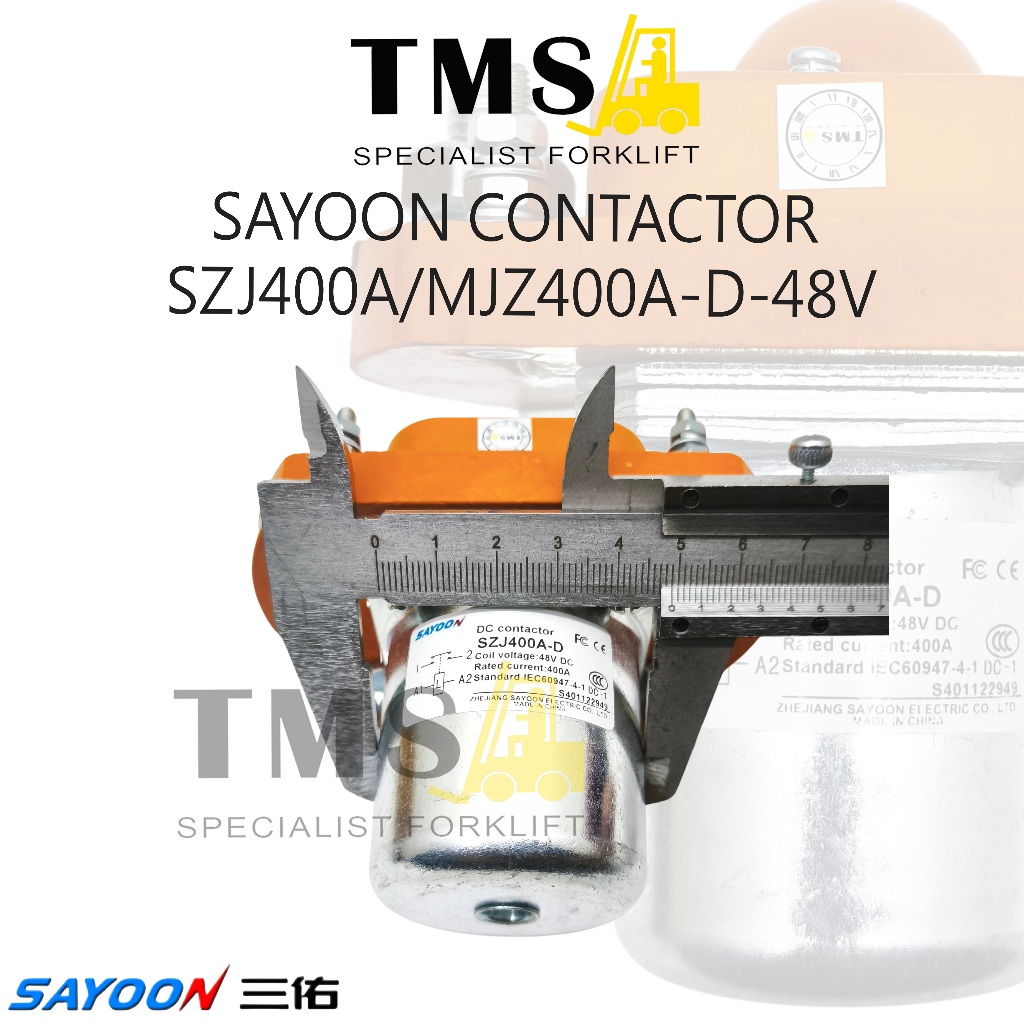 SZJ400A/MJZ400A-D-48V Contactor SZJ400A Sayoon 48V NO Forklift Eletric Vehicle - Gambar 5