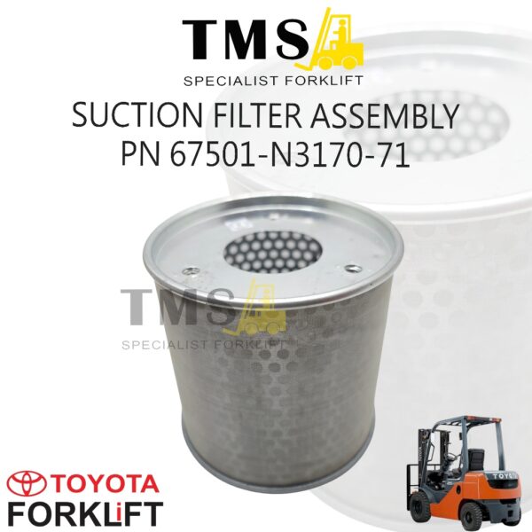 Part Number 67501-N3170-71 Suction Filter Assembly Forklift Toyota | Filter Hisap Hydraulic Toyota 7FD 7FG
