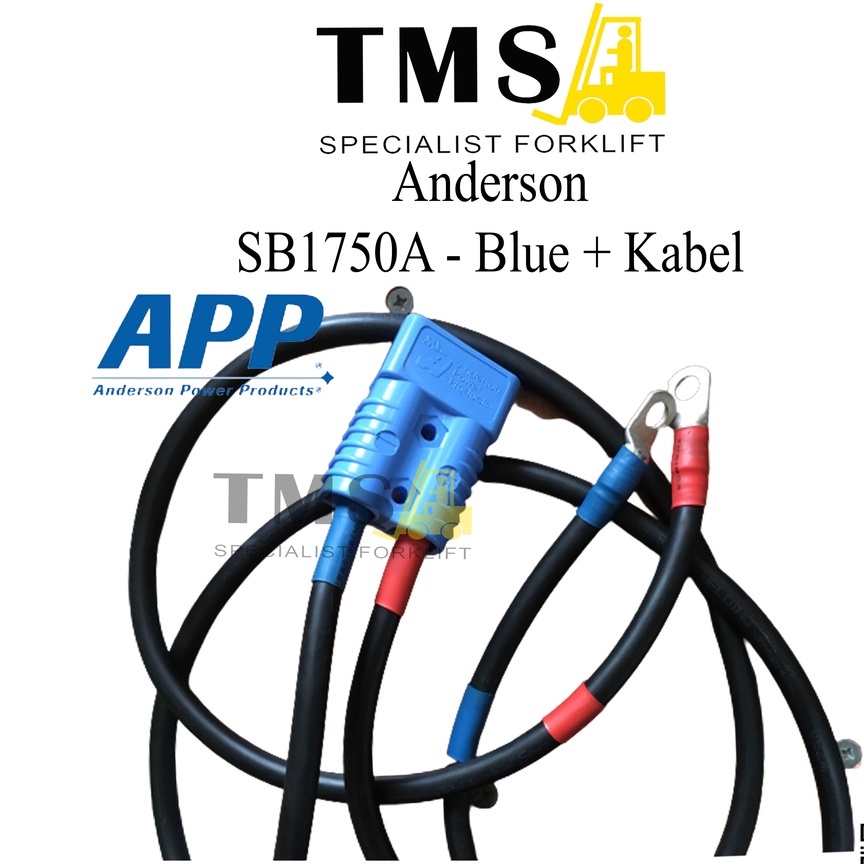 socket battery anderson 175A Blue Plus Cable for forklift - Gambar 2