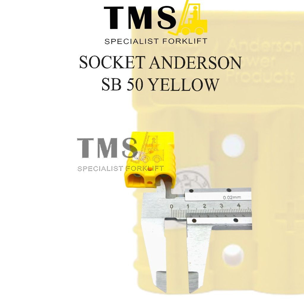 Socket Anderson SB 50 Yellow Plug Socket Forklift Electric Stacker Pallet Mover Forklift SB50A - Gambar 6