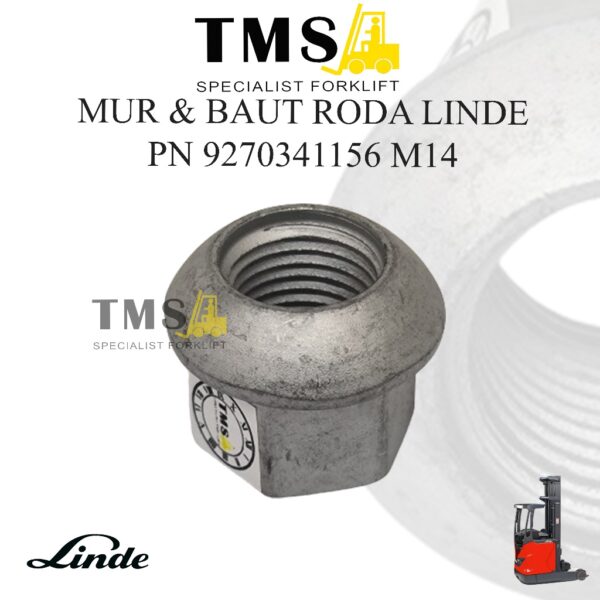 Mur Baut Roda Forklift LINDE 9270341156 WHEEL NUT Reachtruck M14