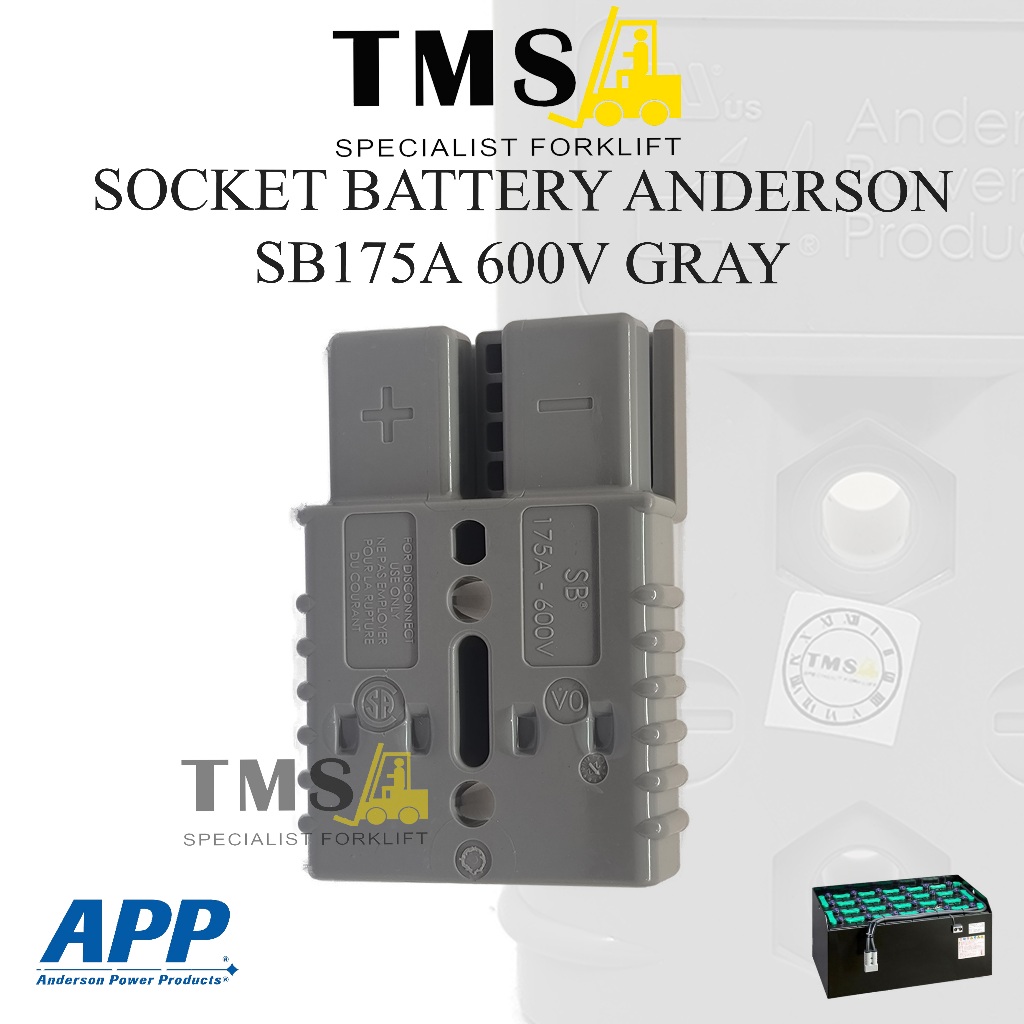 Socket Battery Anderson REMA SB175A for Forklift GREY - Gambar 2